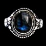 Bague indienne en argent et Labradorite - Bijoux indiens