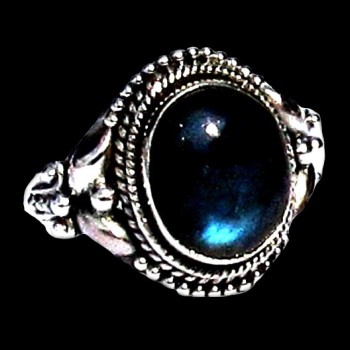 Bague indienne en argent et Labradorite - Bijoux indiens
