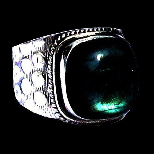 Bague indienne en argent et Labradorite - Bijoux indiens