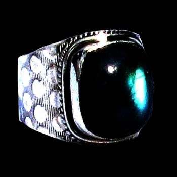 Bague indienne en argent et Labradorite - Bijoux indiens