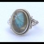 Bague indienne en argent et Labradorite - Bijoux indiens