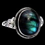 Bague indienne en argent et Labradorite - Bijoux indiens