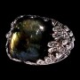 Bague indienne en argent et Labradorite - Bijoux indiens