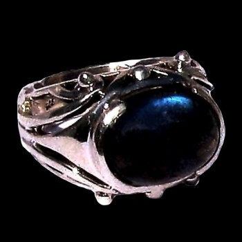 Bague indienne en argent et Labradorite - Bijoux indiens