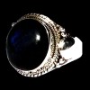 Bague indienne en argent et Labradorite - Bijoux indiens