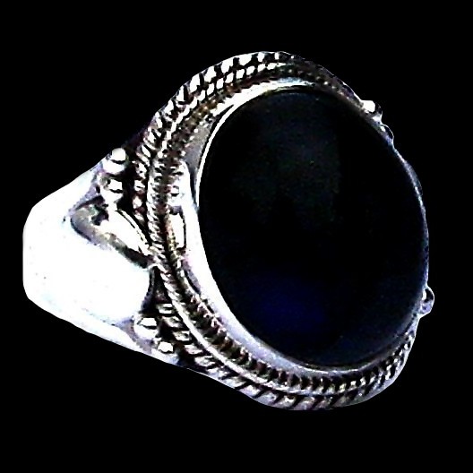 Bague indienne en argent et Labradorite - Bijoux indiens