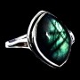 Bague indienne en argent et Labradorite - Bijoux indiens