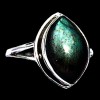 Bague indienne en argent et Labradorite - Bijoux indiens