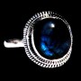 Bague indienne en argent et Labradorite - Bijoux indiens
