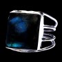 Bague indienne en argent et Labradorite - Bijoux indiens