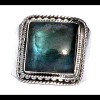 Bague indienne en argent et Labradorite - Bijoux indiens