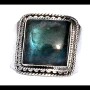 Bague indienne en argent et Labradorite - Bijoux indiens