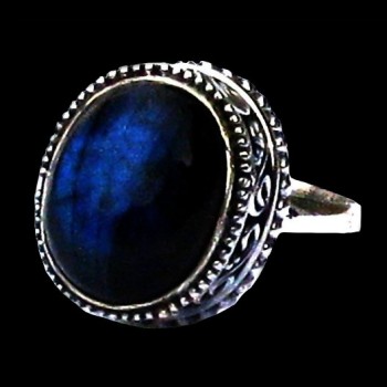 Bague indienne en argent et Labradorite - Bijoux indiens