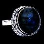 Bague indienne en argent et Labradorite - Bijoux indiens
