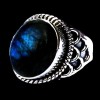 Bague indienne en argent et Labradorite - Bijoux indiens