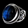 Bague indienne en argent et Labradorite - Bijoux indiens
