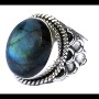 Bague indienne en argent et Labradorite - Bijoux indiens