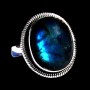 Bague indienne en argent et Labradorite - Bijoux indiens