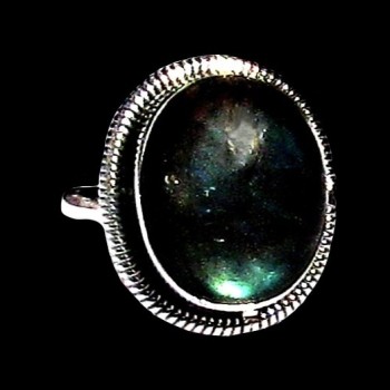 Bague indienne en argent et Labradorite - Bijoux indiens
