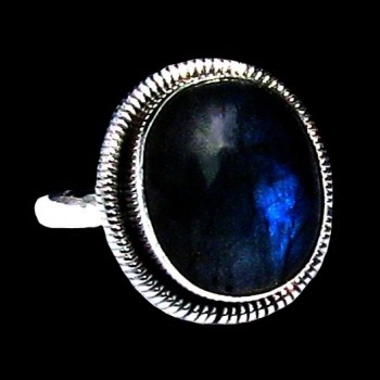 Bague indienne en argent et Labradorite - Bijoux indiens