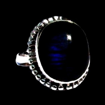 Bague indienne en argent et Labradorite - Bijoux indiens