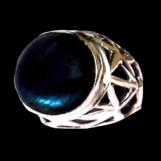 Bague indienne en argent et Labradorite - Bijoux indiens