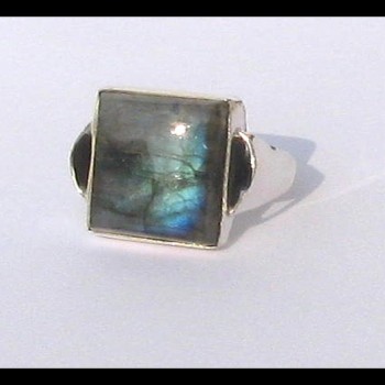 Bague indienne en argent et Labradorite - Bijoux indiens