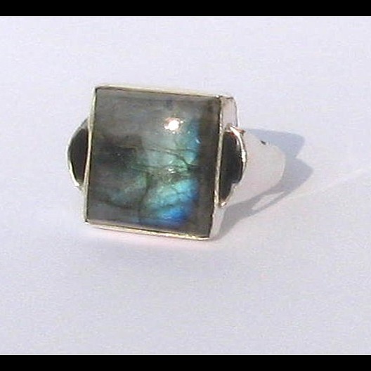 Bague indienne en argent et Labradorite - Bijoux indiens