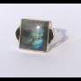 Bague indienne en argent et Labradorite - Bijoux indiens