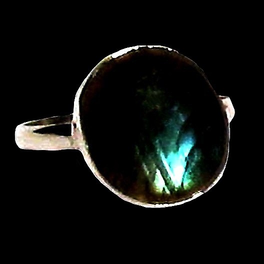 Bague indienne en argent et Labradorite - Bijoux indiens