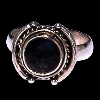 Bague indienne en argent et Labradorite - Bijoux indiens