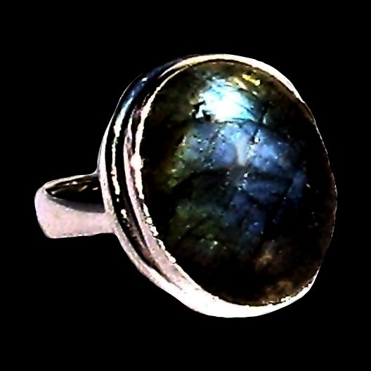 Bague indienne en argent et Labradorite - Bijoux indiens