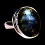 Bague indienne en argent et Labradorite - Bijoux indiens