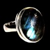 Bague indienne en argent et Labradorite - Bijoux indiens