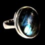 Bague indienne en argent et Labradorite - Bijoux indiens