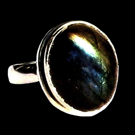 Bague indienne en argent et Labradorite - Bijoux indiens