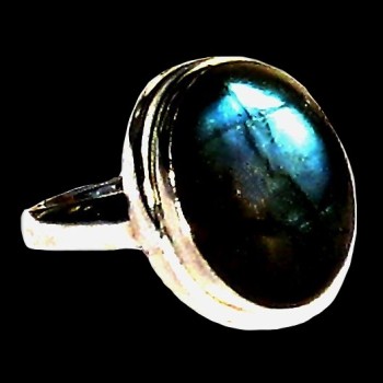Bague indienne en argent et Labradorite - Bijoux indiens