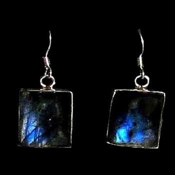 Bijoux indiens - Boucles d'Oreilles indiennes Labradorite