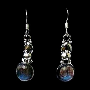 Bijoux indiens - Boucles d'Oreilles indiennes Labradorite