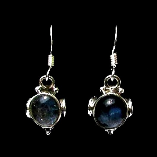 Bijoux indiens - Boucles d'Oreilles indiennes Labradorite
