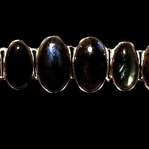 Bracelet indien argent Labradorite - Bijoux indiens