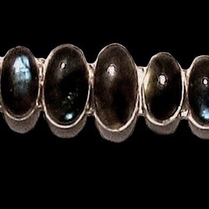 Bracelet indien argent Labradorite - Bijoux indiens