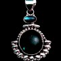 Pendentif indien argent Labradorite - Bijoux indiens