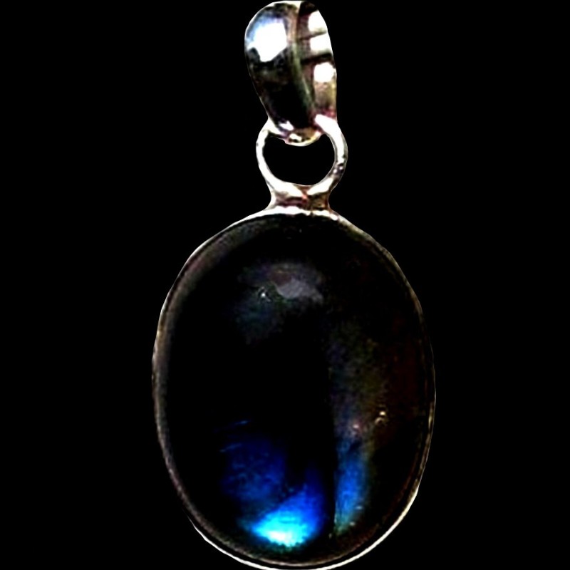 Pendentif indien argent Labradorite - Bijoux indiens