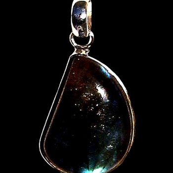 Pendentif indien argent Labradorite - Bijoux indiens