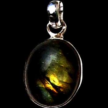 Pendentif indien argent Labradorite - Bijoux indiens