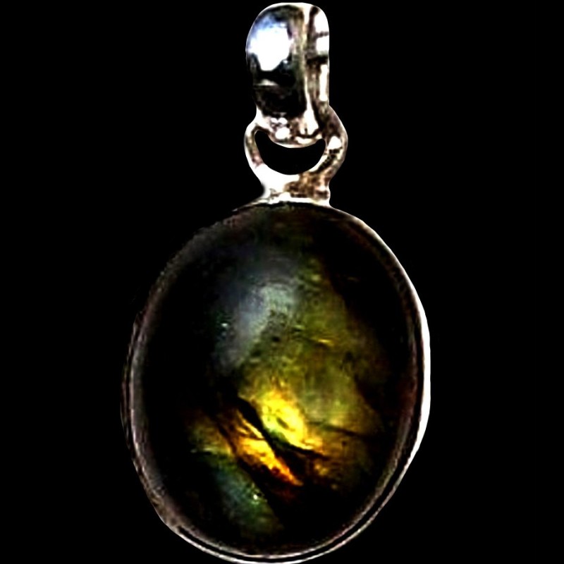 Pendentif indien argent Labradorite - Bijoux indiens