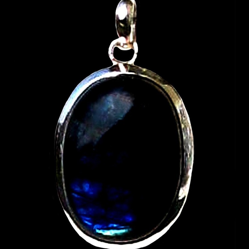 Pendentif indien argent Labradorite - Bijoux indiens
