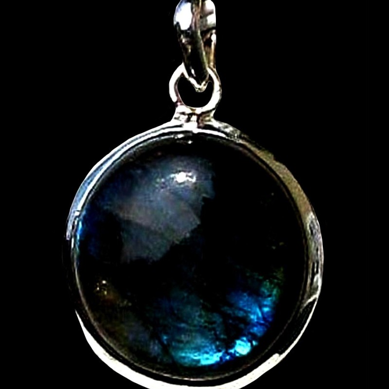 Pendentif indien argent Labradorite - Bijoux indiens