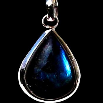 Pendentif indien argent Labradorite - Bijoux indiens